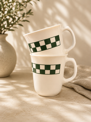 Checkerboard Diner Mug Set (8oz)